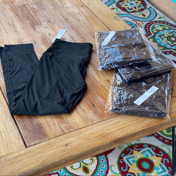 Leggings Large 3 Pack Black High Waistline - Picture 5 of 6